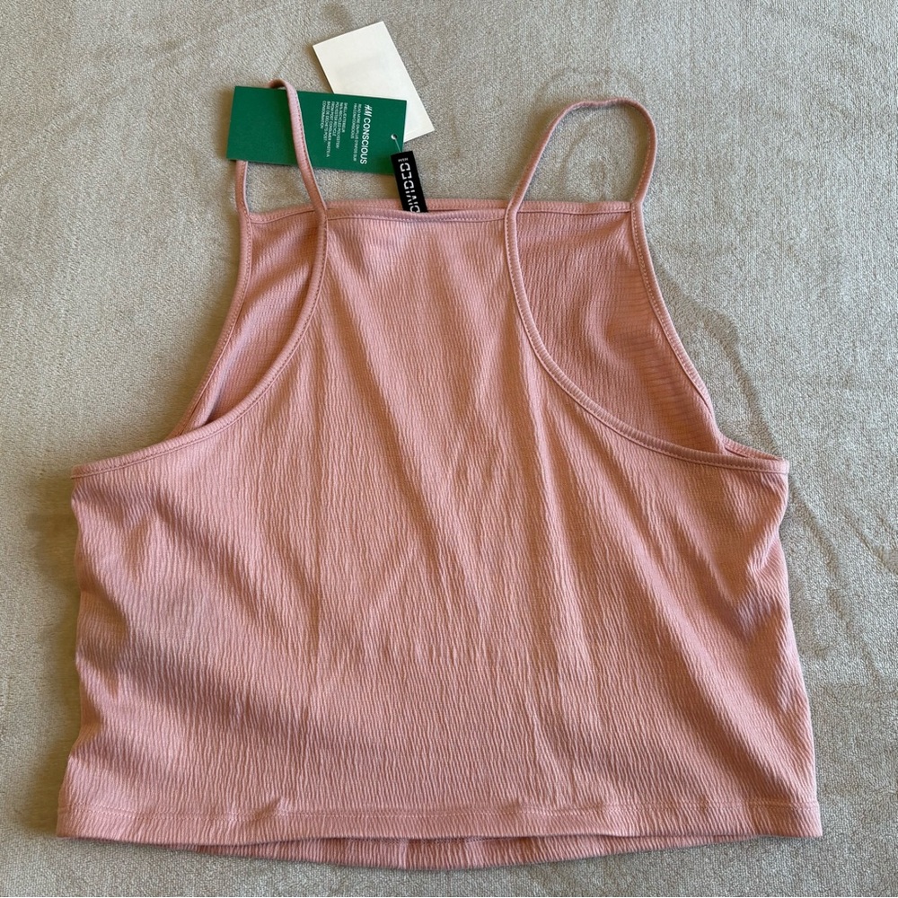 H&M Light Pink Ribbed Crop Top - Picture 4 of 6